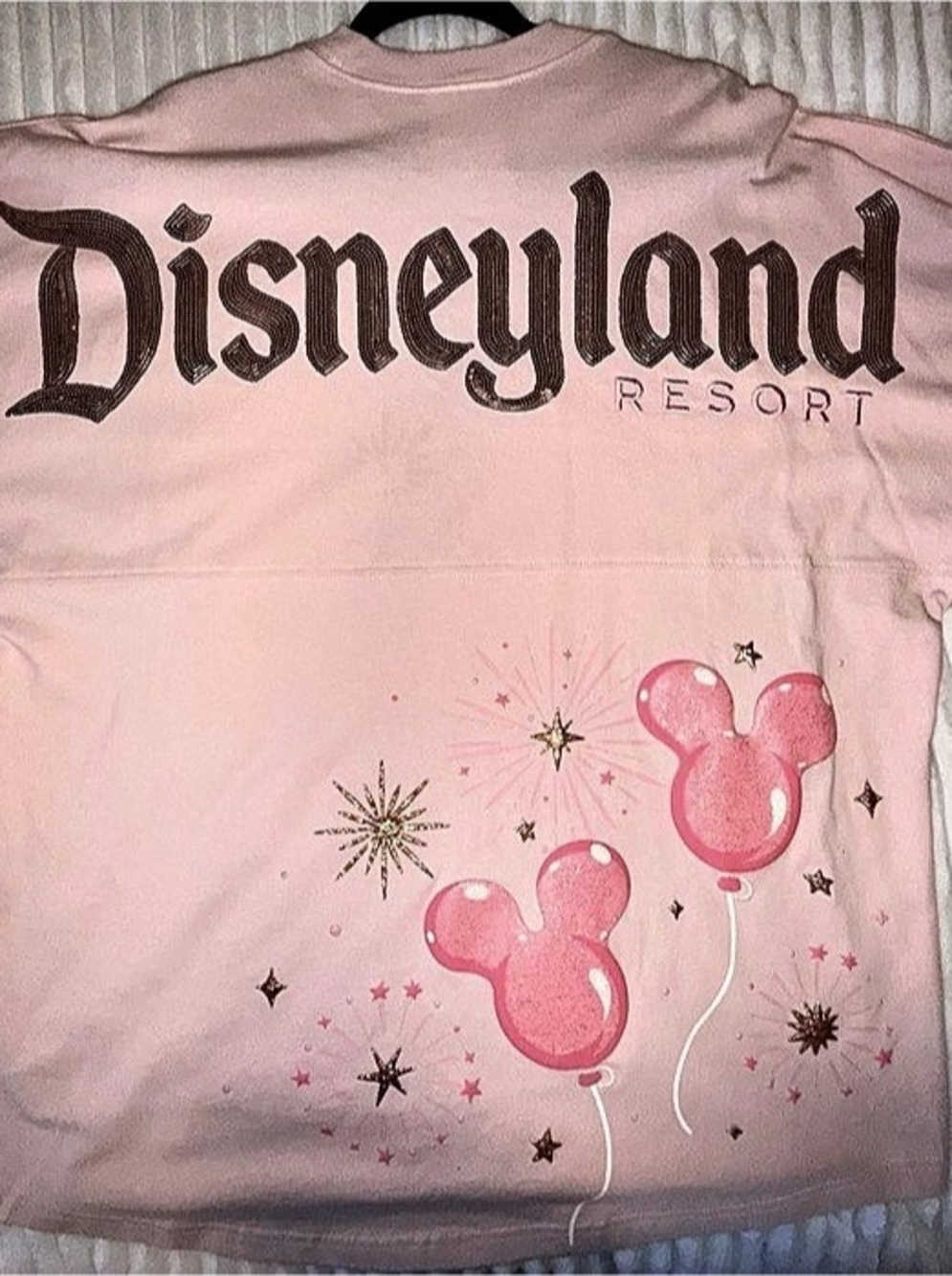 Disney Disneyland Resort Mickey Mouse Balloon Spirit Jersey Pink size large